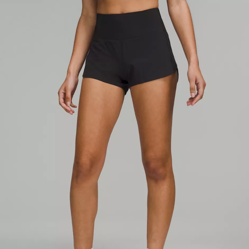 lululemon speed up black shorts 2.5 in
